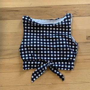 Lime Ricki cropped swim top